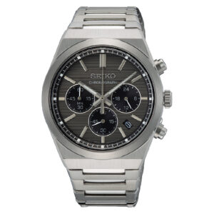 Seiko SSB455P1 Grey Dial Stainless Steel Chronograph Watch for Men