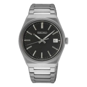 Seiko SUR557P1 Black Dial Stainless Steel Silver Watch for Men