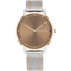 Tommy Hilfiger TH1782152 Pippa Brown Dial Two-Tone Mesh Watch for Women